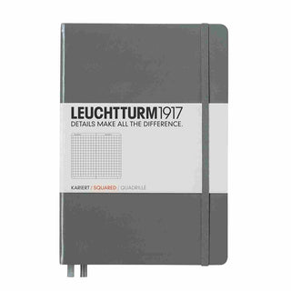 JOURNAL LEUCHTTURM 1917 MEDIUM SQUARED ANTHRACITE