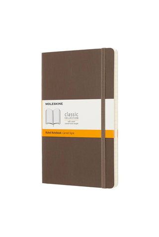 JOURNAL MOLESKINE CLASSIC SC LARGE RULED EARTH BROWN