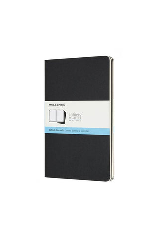 JOURNAL MOLESKINE CAHIERS LARGE DOTTED BLACK SET OF 3