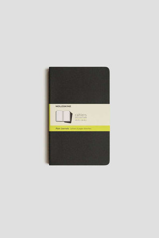 JOURNAL MOLESKINE CAHIERS LARGE PLAIN BLACK SET OF 3