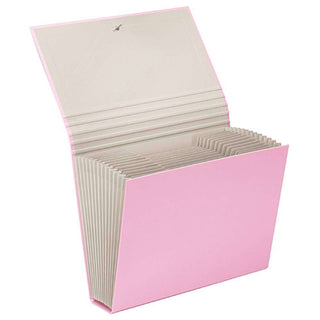 EXPANDING FILE CASE FM PASTEL PIGLET PINK