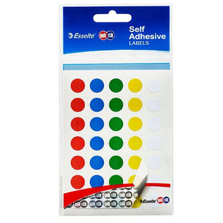 LABELS QUIK STIK CIRCLE 11MM ASSORTED 245 PACK