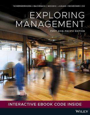 Exploring Management : 1st Asia-Pacific Edition