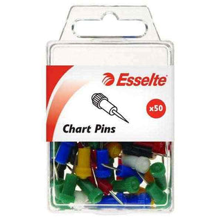 Chart Pins Esselte Assorted 50 Pack