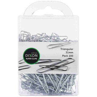 Paper Clips Dixon 31mm Tri Silver 200 Pack