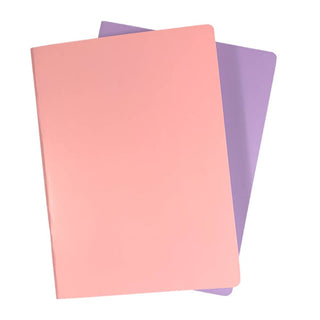 NOTEBOOK LEDAH PASTELS A5 2 PACK PINK PURPLE