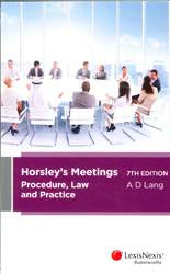 Horsley & Lang’s Meetings : Procedure, Law and Practice