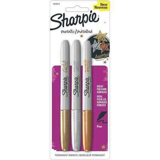 MARKER SHARPIE FINE METALLIC ASSORTED 3 PACK