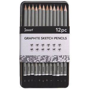 PENCILS JASART GRAPHITE SKETCH TIN OF 12