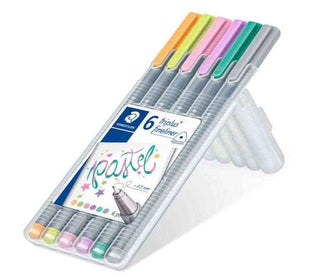 PEN STAEDTLER TRIPLUS FINELINER PASTEL 6 PACK