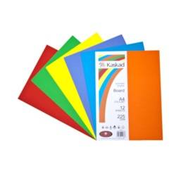 Board Kaskad Assorted Brights A4 225gsm 12 Pack