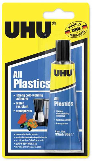 GLUE UHU ALL PLASTICS 33ML TUBE