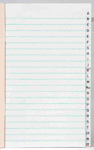 Notebook Warwick 5B1 Indexed